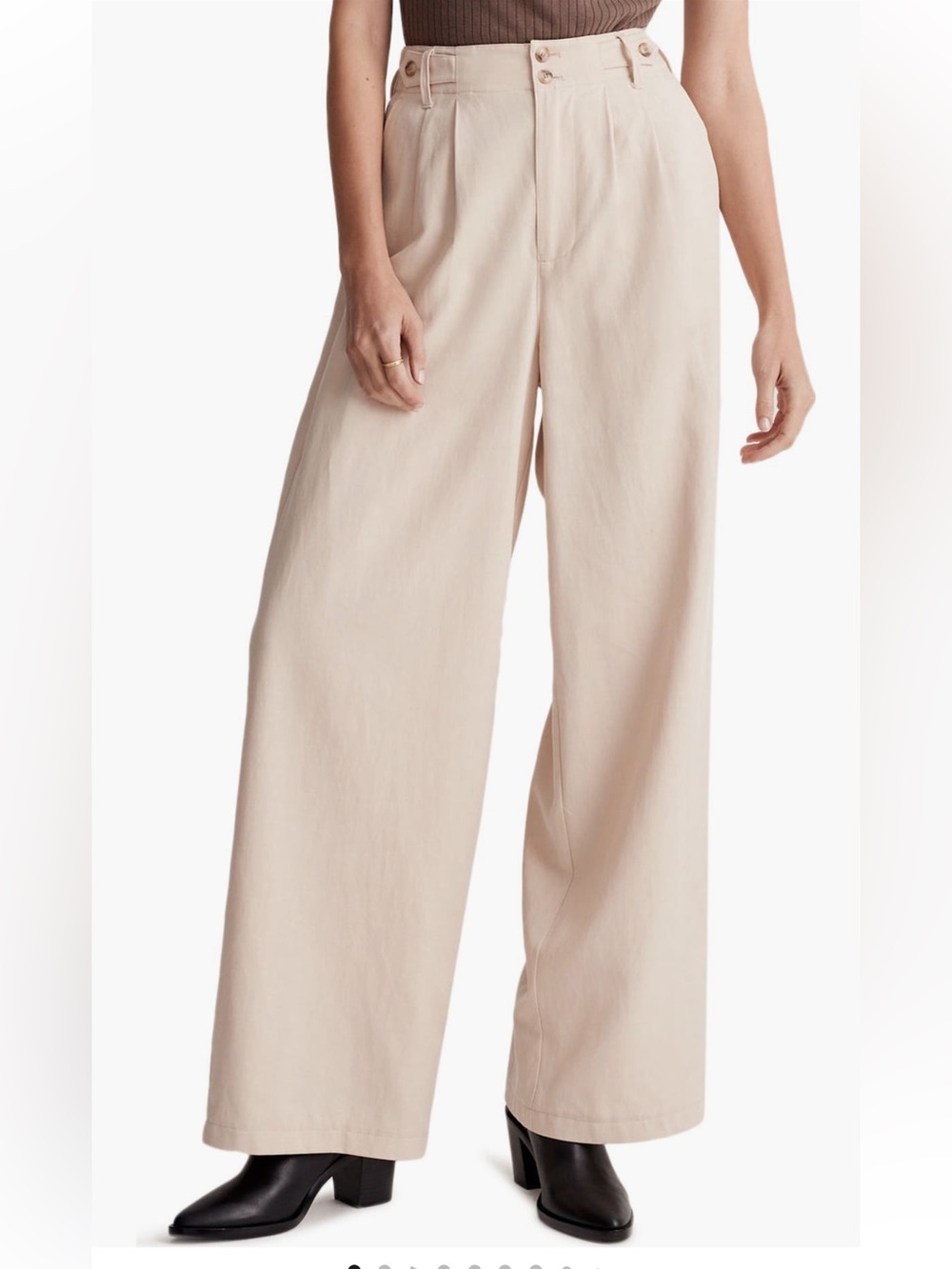 Madewell Harlow wide leg pants harvest moon size 2